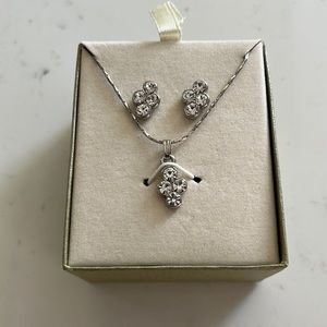 BNWOT Sparkly necklace and earrings